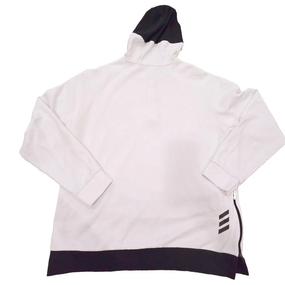 adidas Adicross 1/4 Zip Golf Hoodie Mens XL White Black Pullover RN88387 CA40312